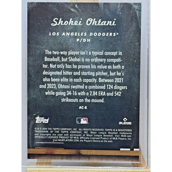 2024 Topps Update ~ #AC-8 Shohei Ohtani ~ All Class Gold Parallel /75 ~ Dodgers - Picture 2 of 3
